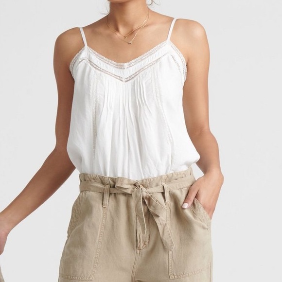 Lucky Brand Soft Utility Boyfriend Tie Waist Linen Pants Beige Size Small 0 /25 - Picture 13 of 16